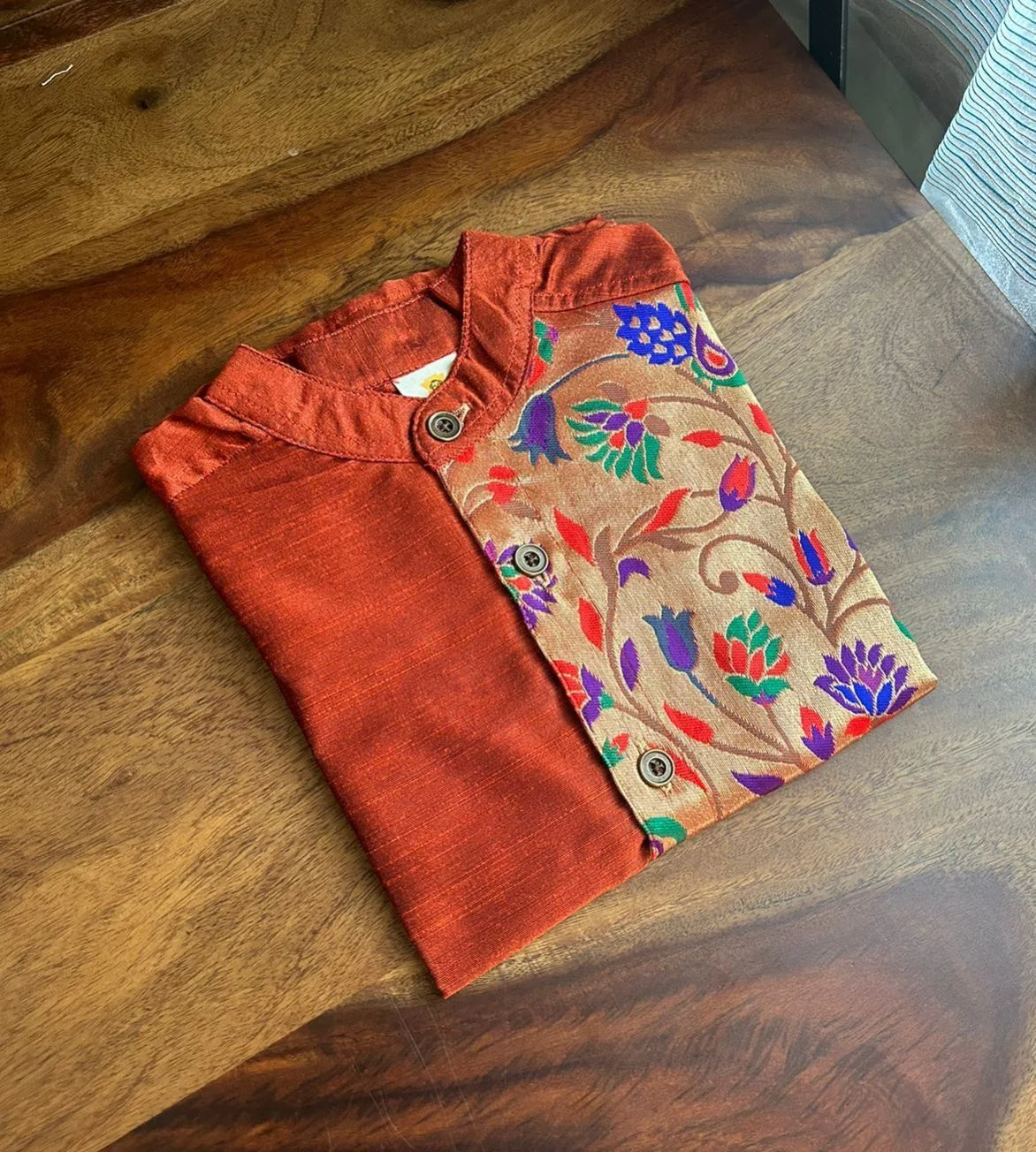 Half and Half Paithani(Shirt Only)