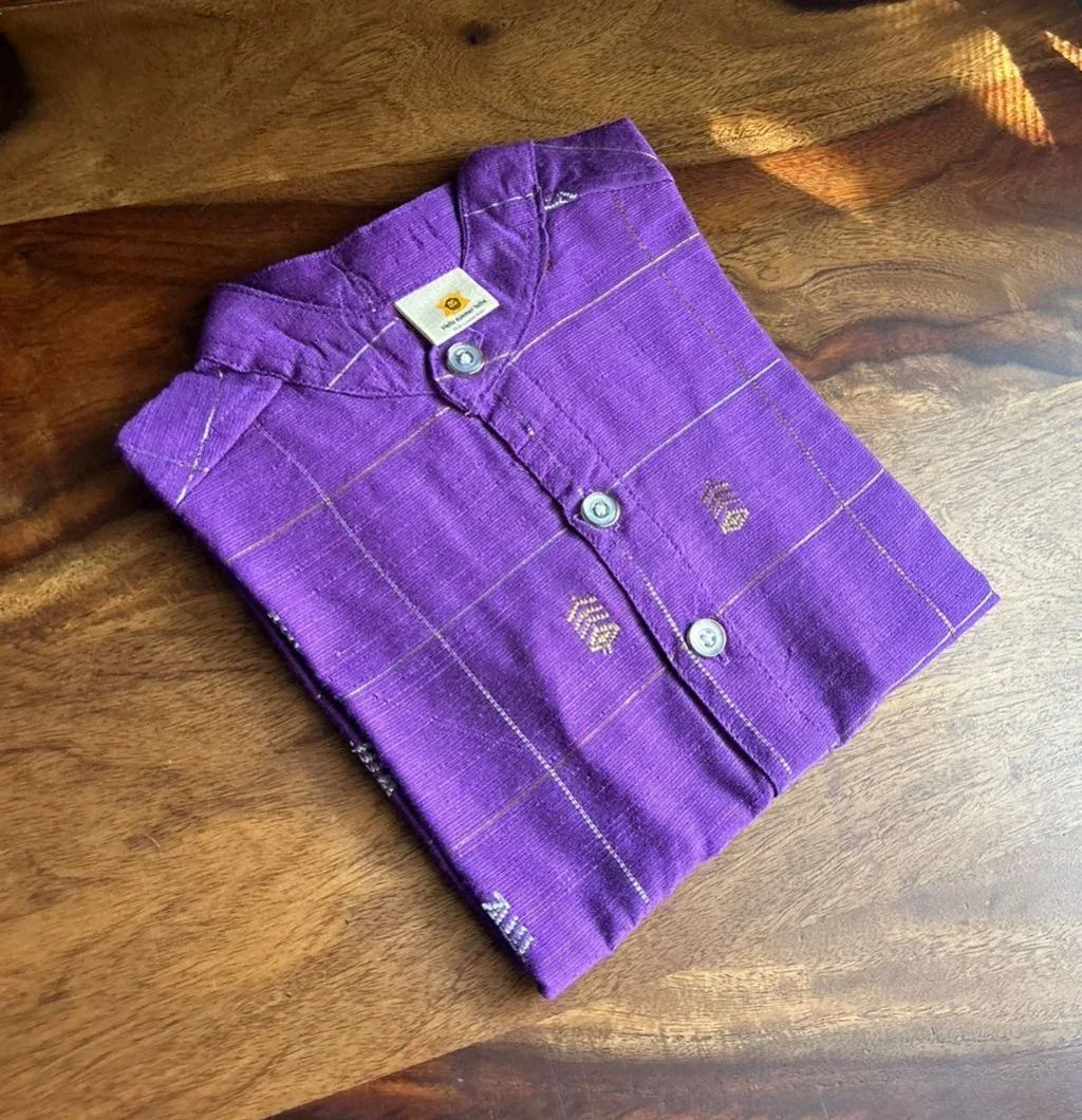 Lavender Check Butta(Shirt Only)